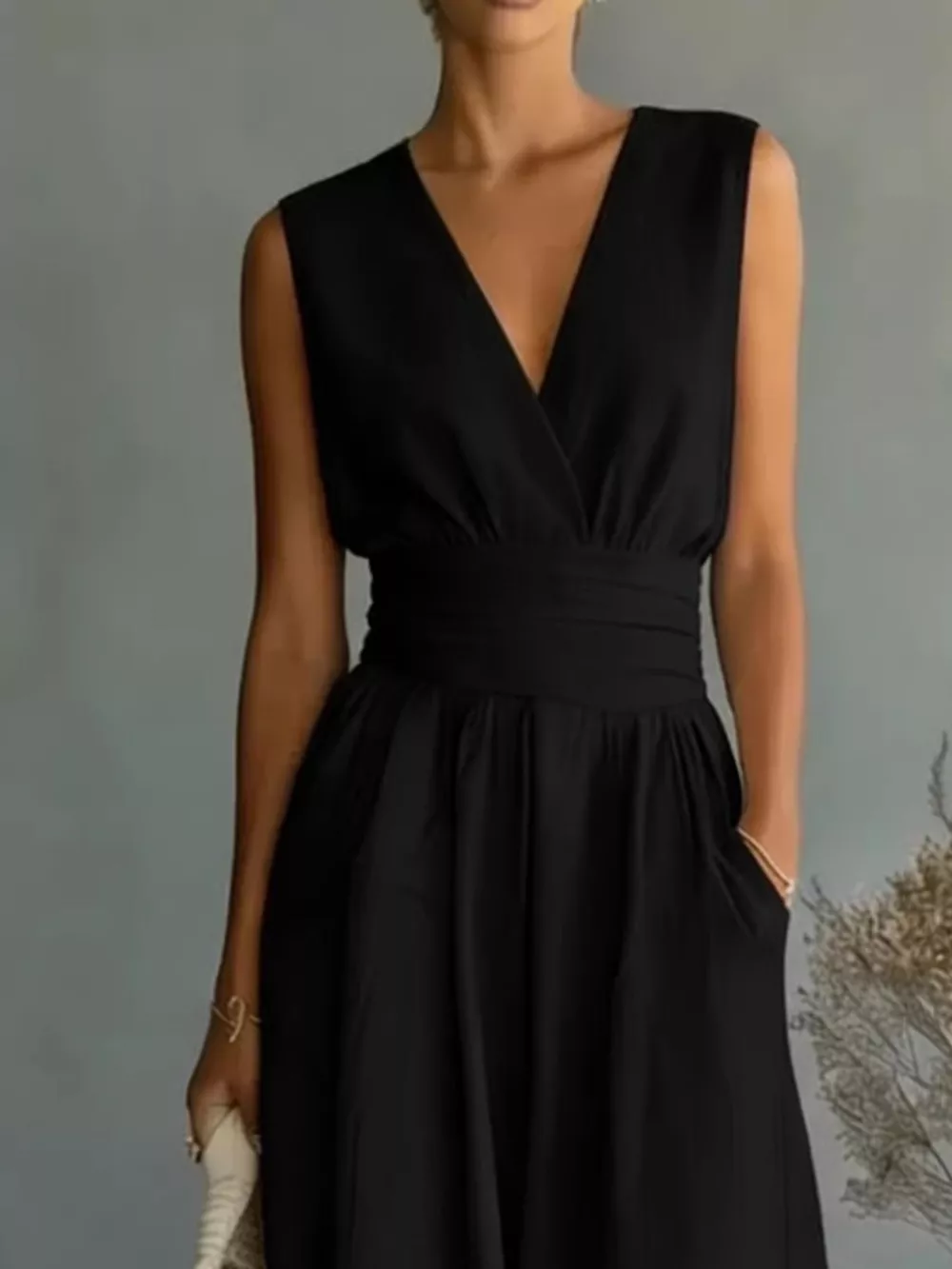 Full Size Sleeveless Wide-Leg Jumpsuit Plus Size, image 5