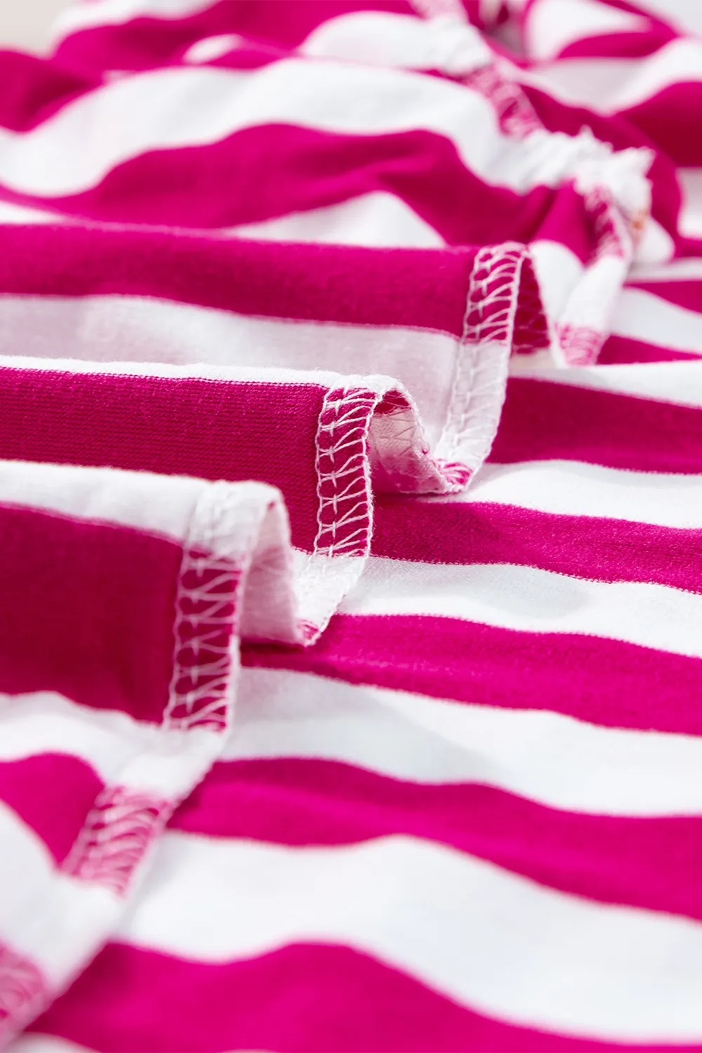 Ruffled Striped Round Neck Cap Sleeve Blouse, image 3