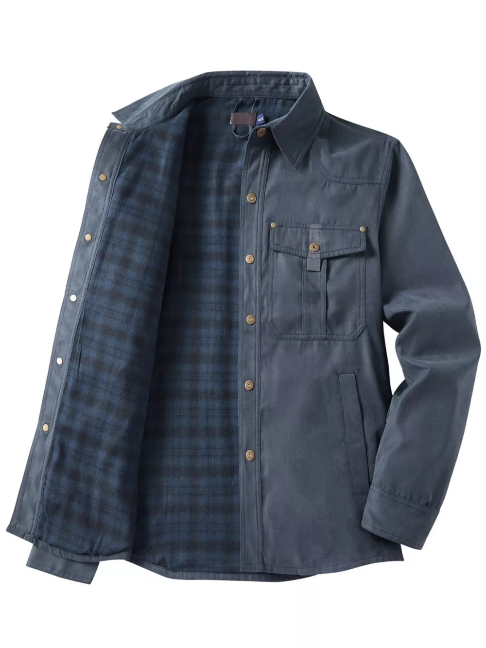 Men's Snap Down Long Sleeve Jacket, image 3