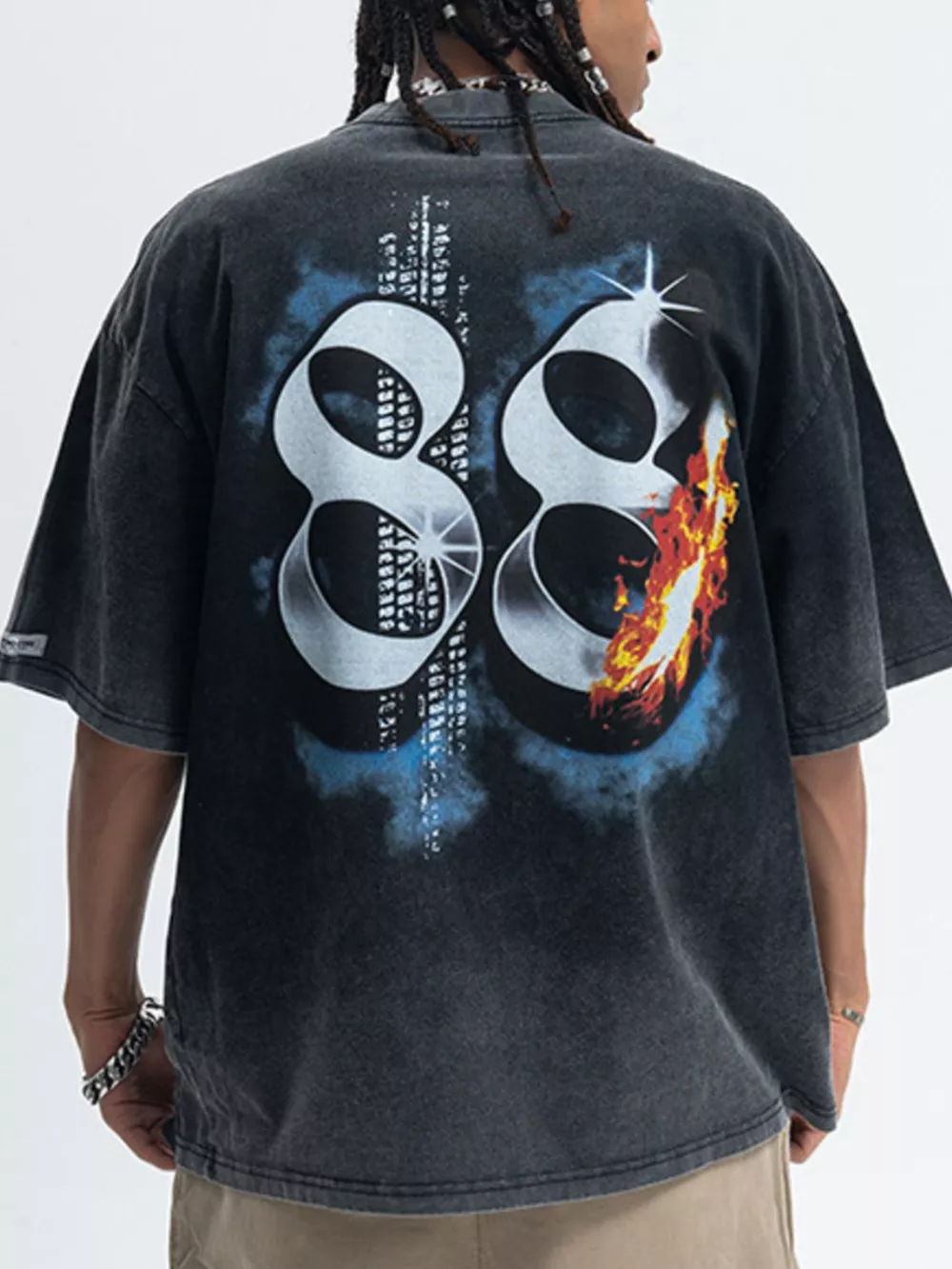 Men's Graphic Round Neck Half Sleeve T-Shirt, image 2