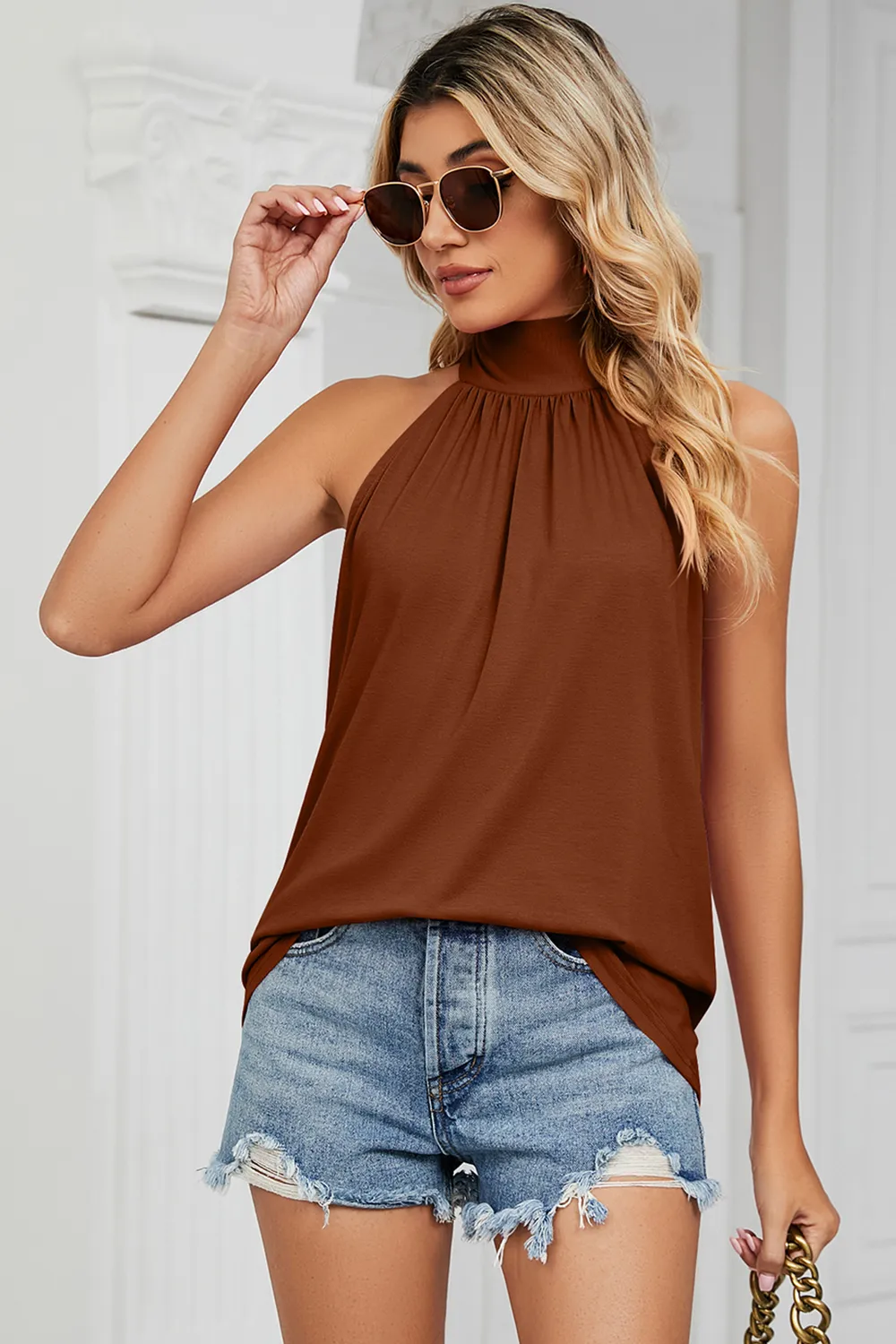 Tied Grecian Neck Tank, image 18