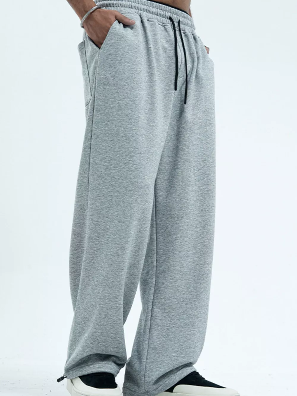 Men's Drawstring Wide Leg Pants, image 3