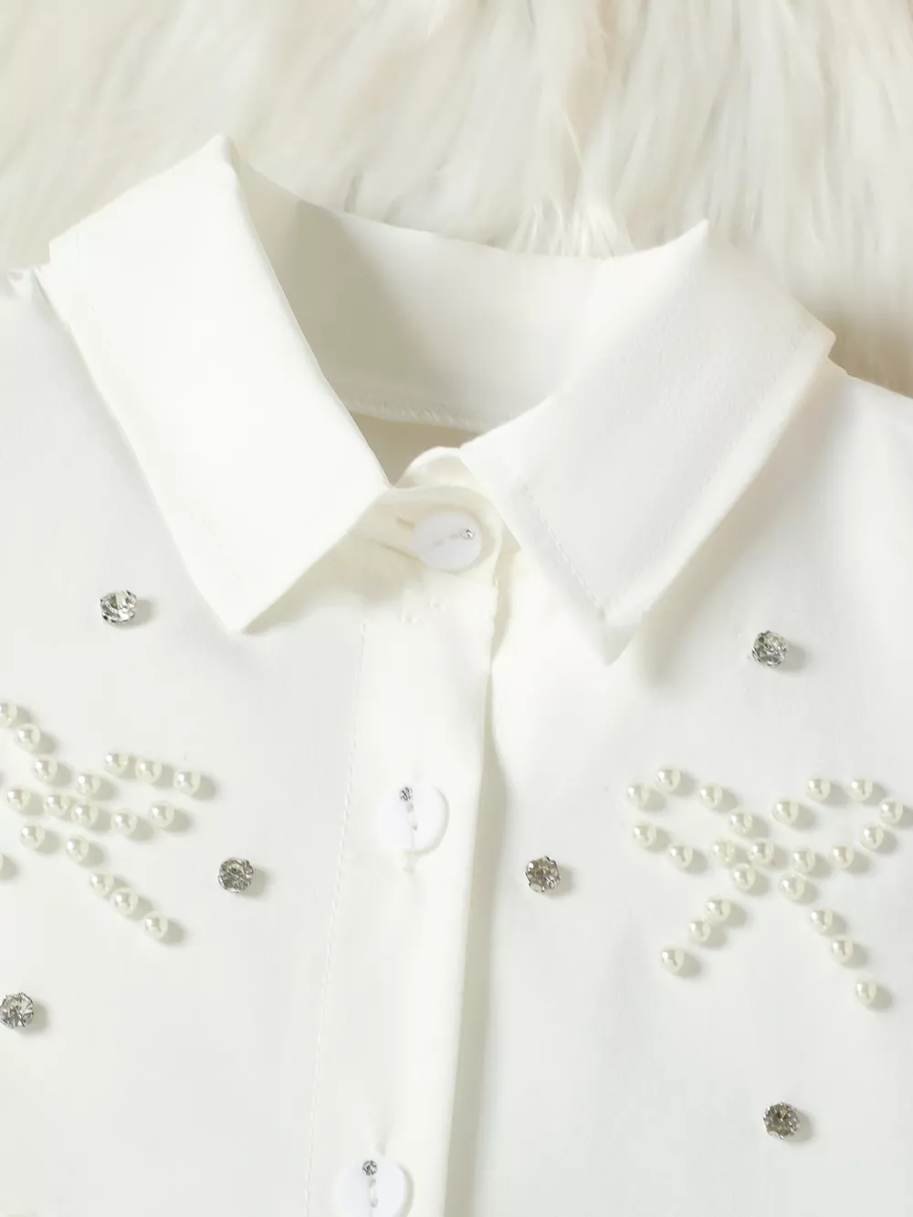 Children's Bow-Embellished Top & Pleated Skirt Set, image 3