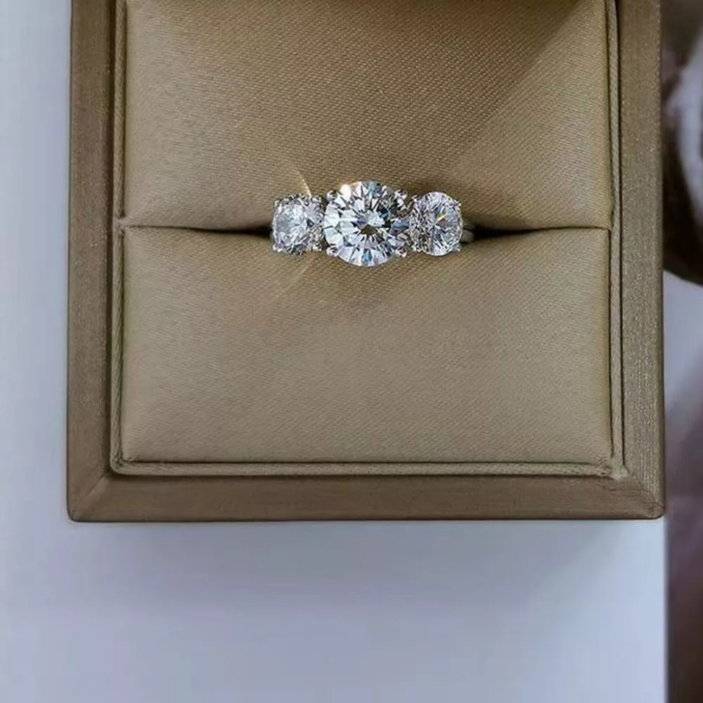 4 Carat Moissanite 925 Sterling Silver Ring, image 6