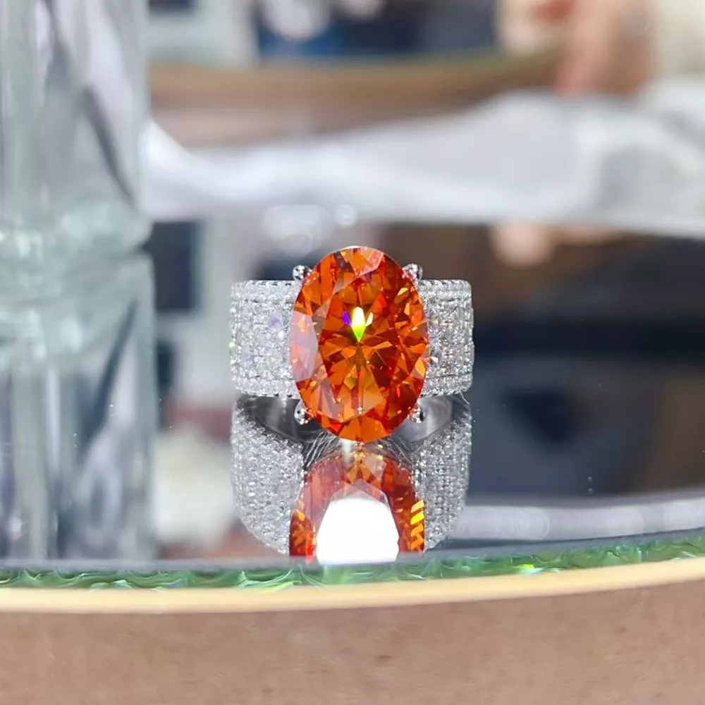 8 Carat Moissanite 925 Sterling Silver Ring, image 4