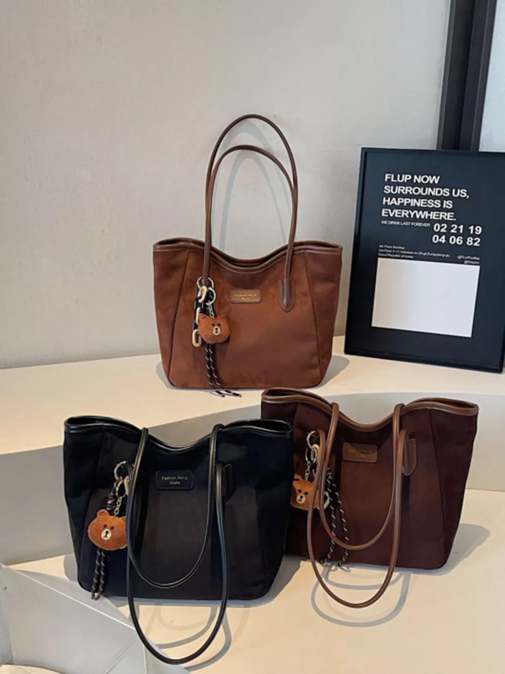 Suede Casual Tote Bag, image 2