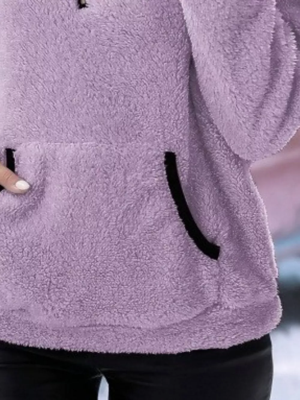 Full Size Cozy Fleece Quarter Zip Long Sleeve Sweatshirt Plus Size, image 12
