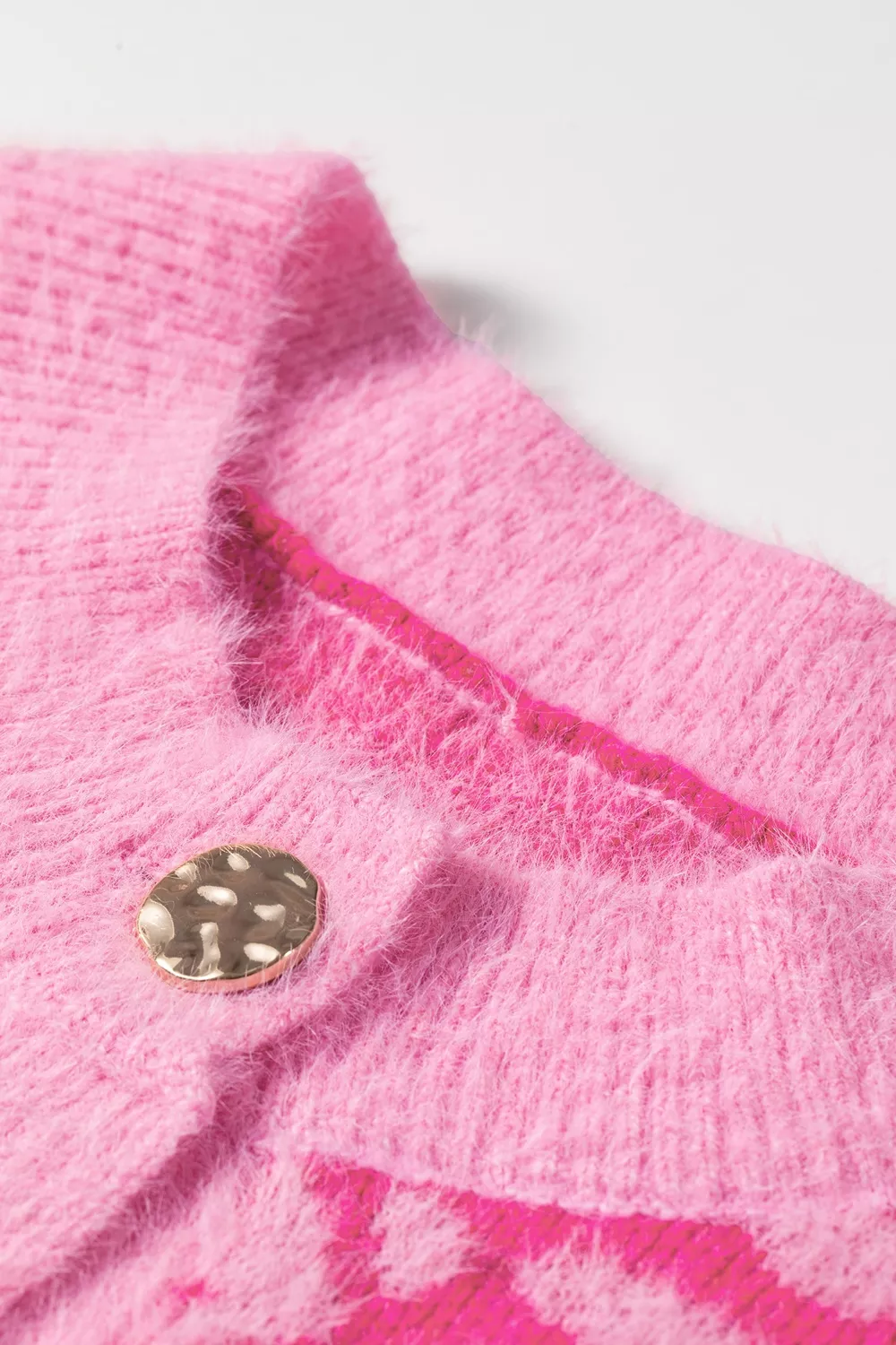 Leopard Button-Down Fuzzy Sweater Vest, image 8