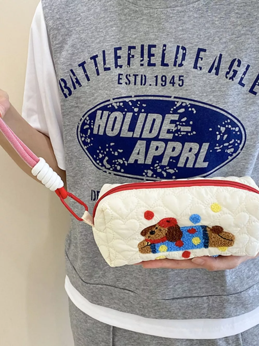 Dog Quilted Wristlet, image 2