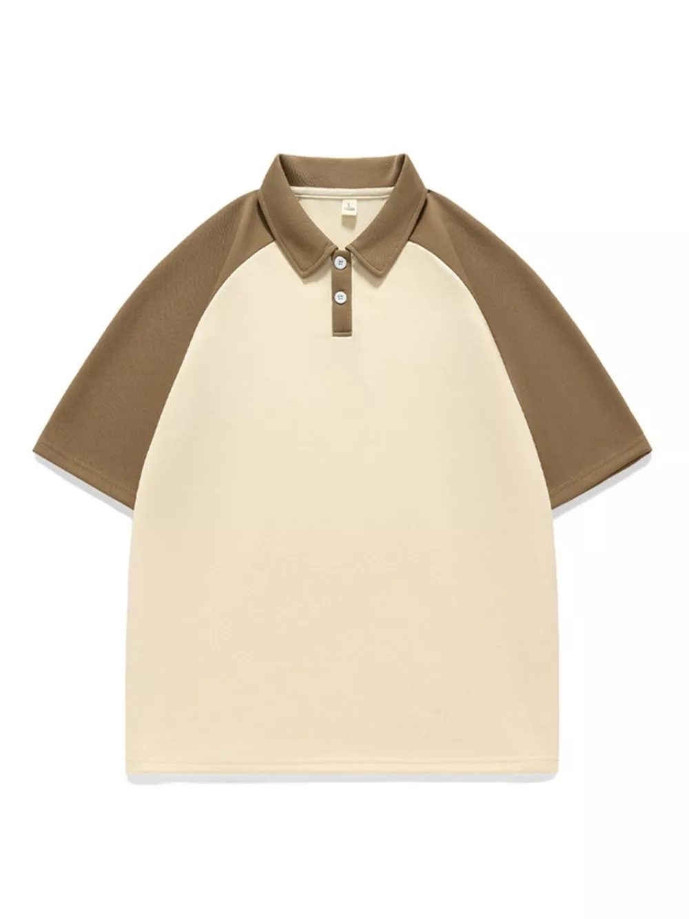 Men's Plus Size Contrast Button Detail Short Sleeve Polo
