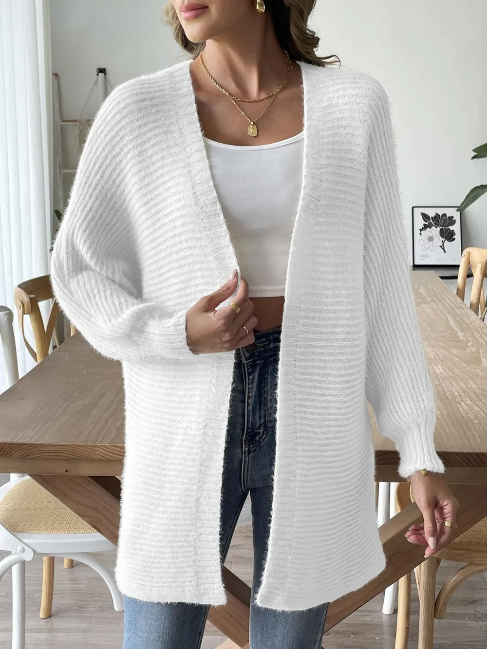 Open Front Long Sleeve Cardigan, image 8
