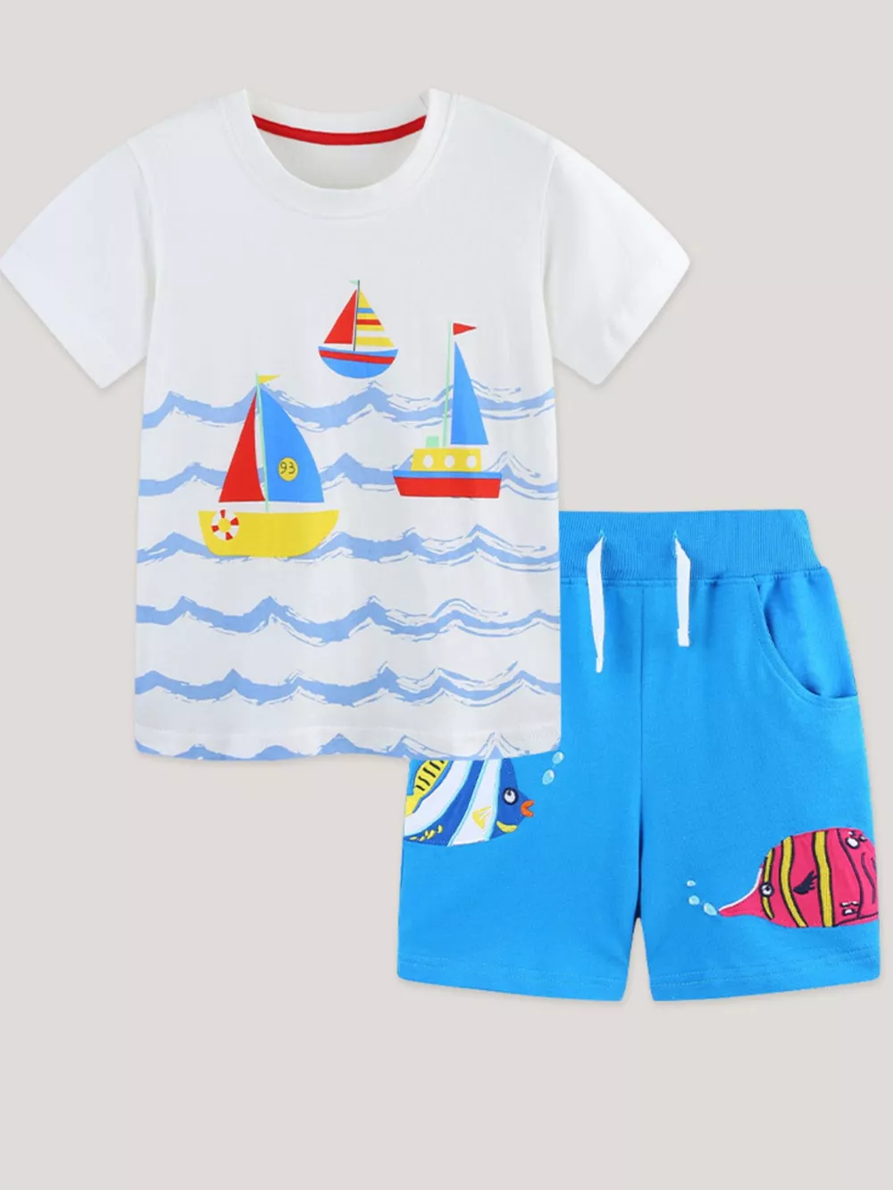 Children's Nautical Adventure Tee and Shorts Set, image 2