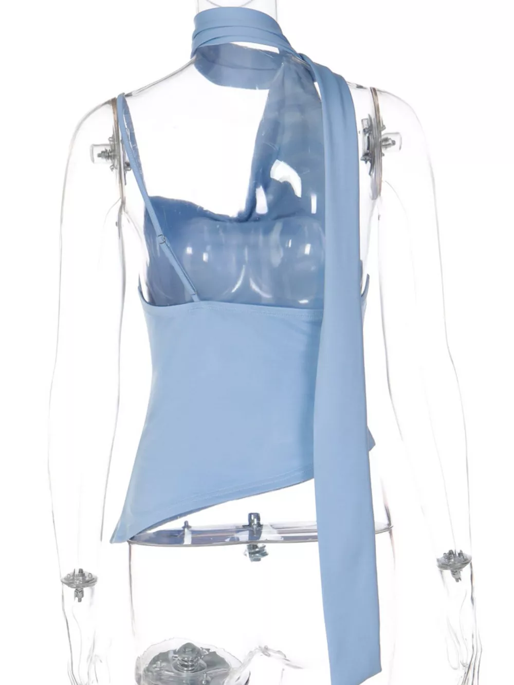 Asymmetrical Neckline Ruched Cami, image 7
