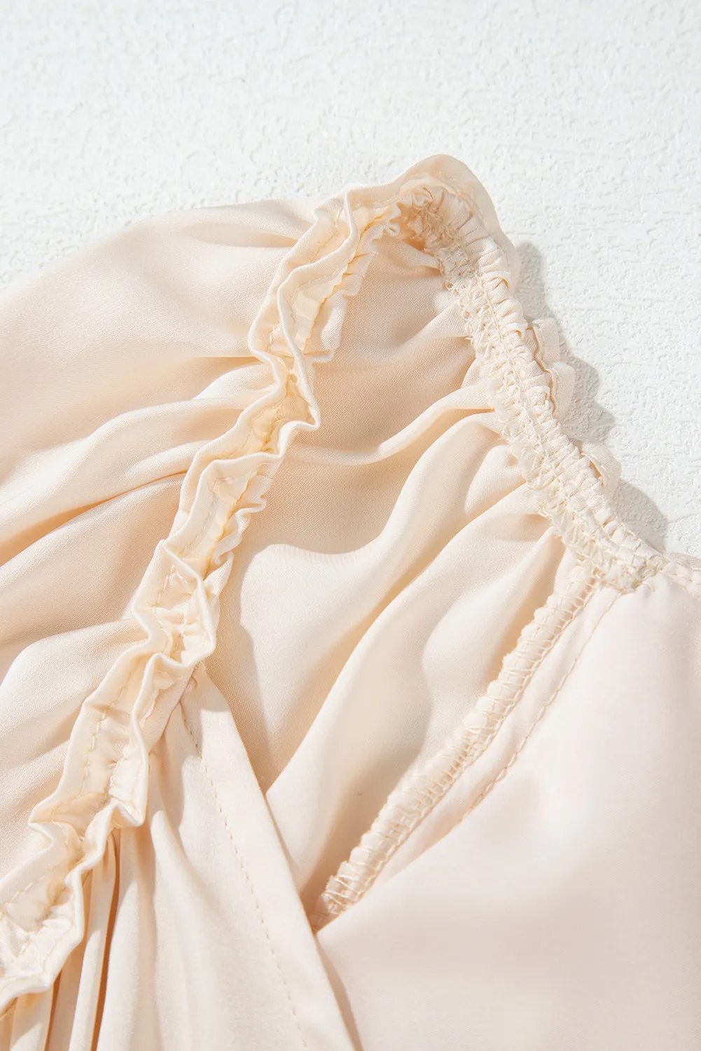 Frill Ruffled V-Neck Long Sleeve Mini Dress, image 8