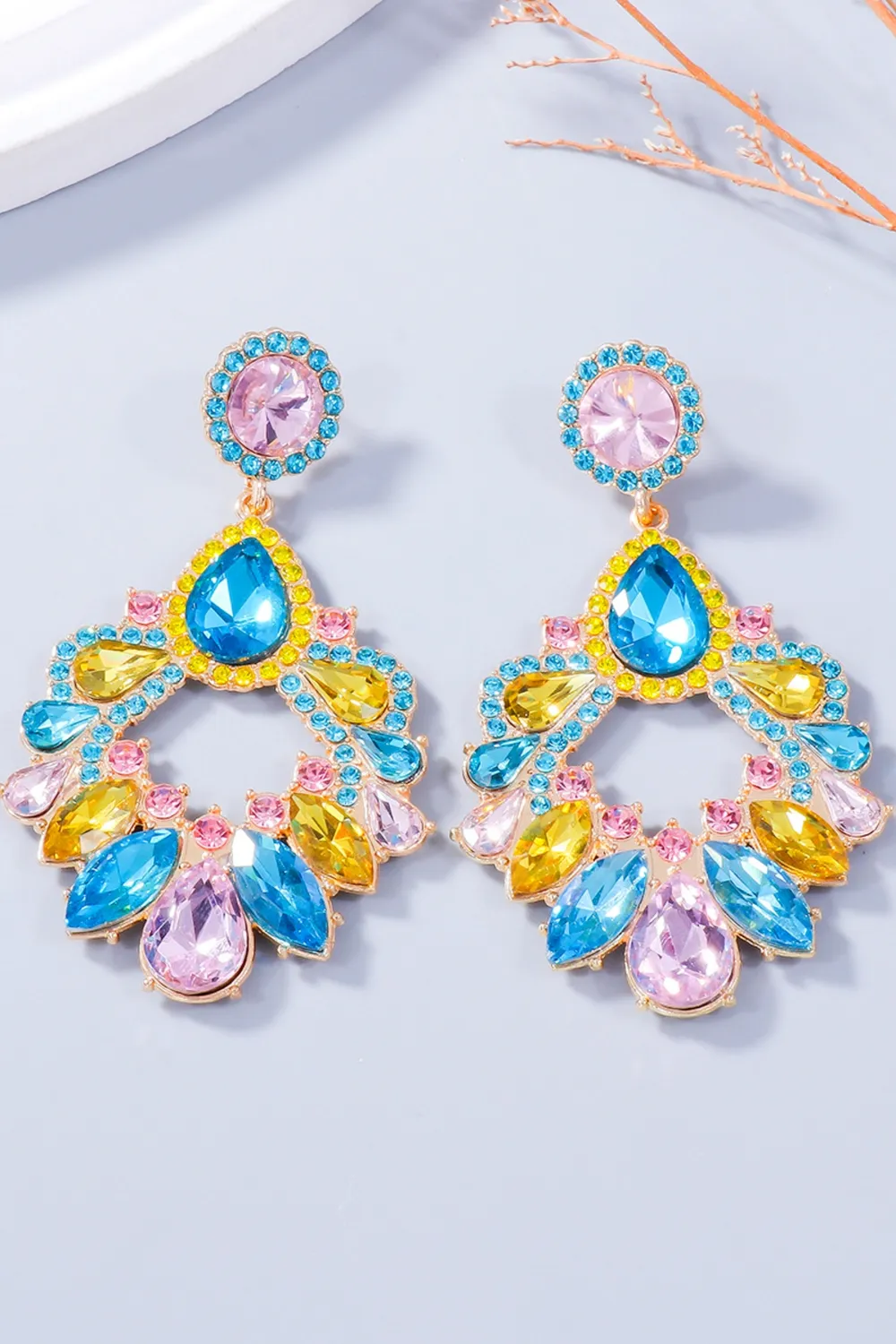 Alloy Rhinestone Dangle Earrings, image 7