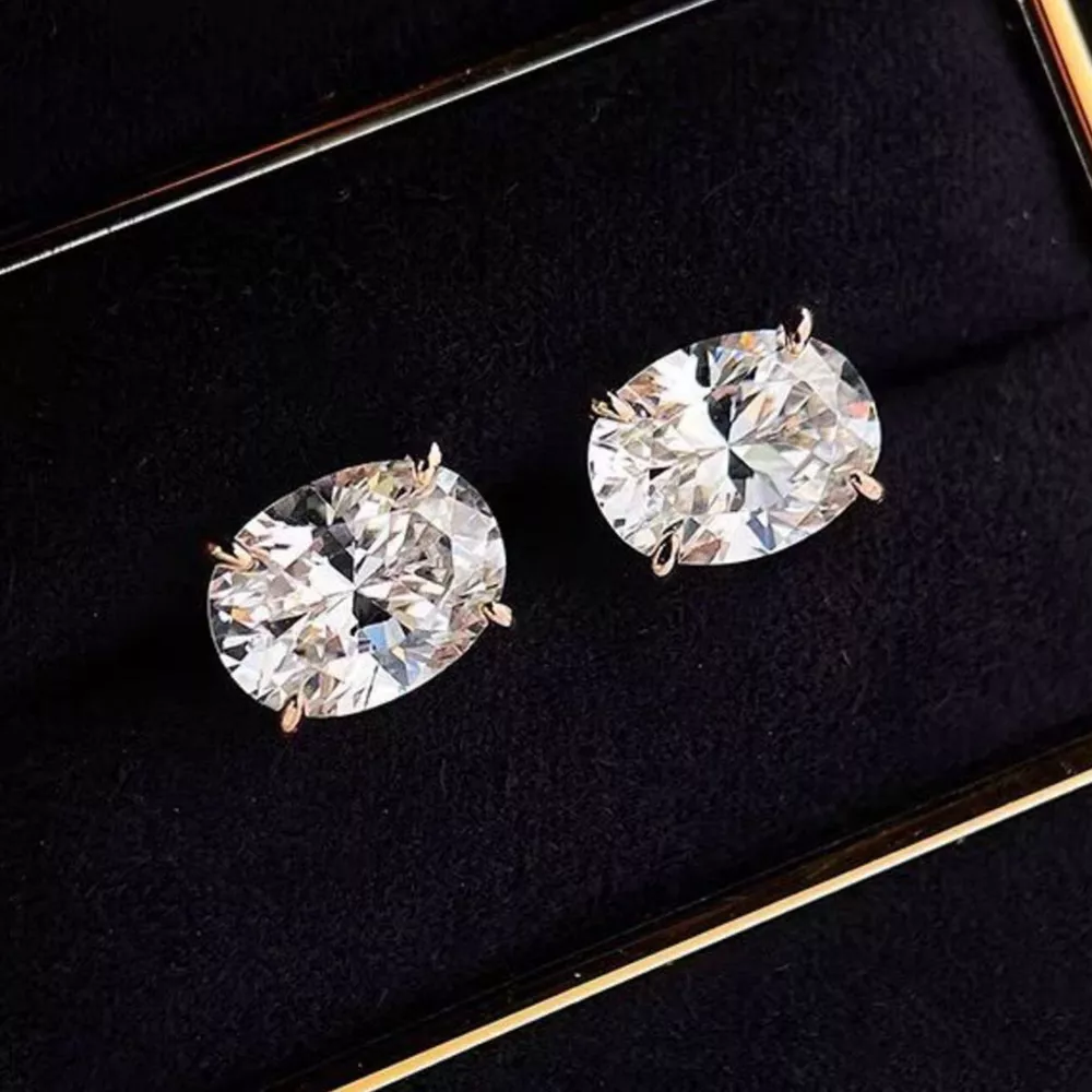 1 Carat Moissanite 925 Sterling Silver Stud Earrings, image 7