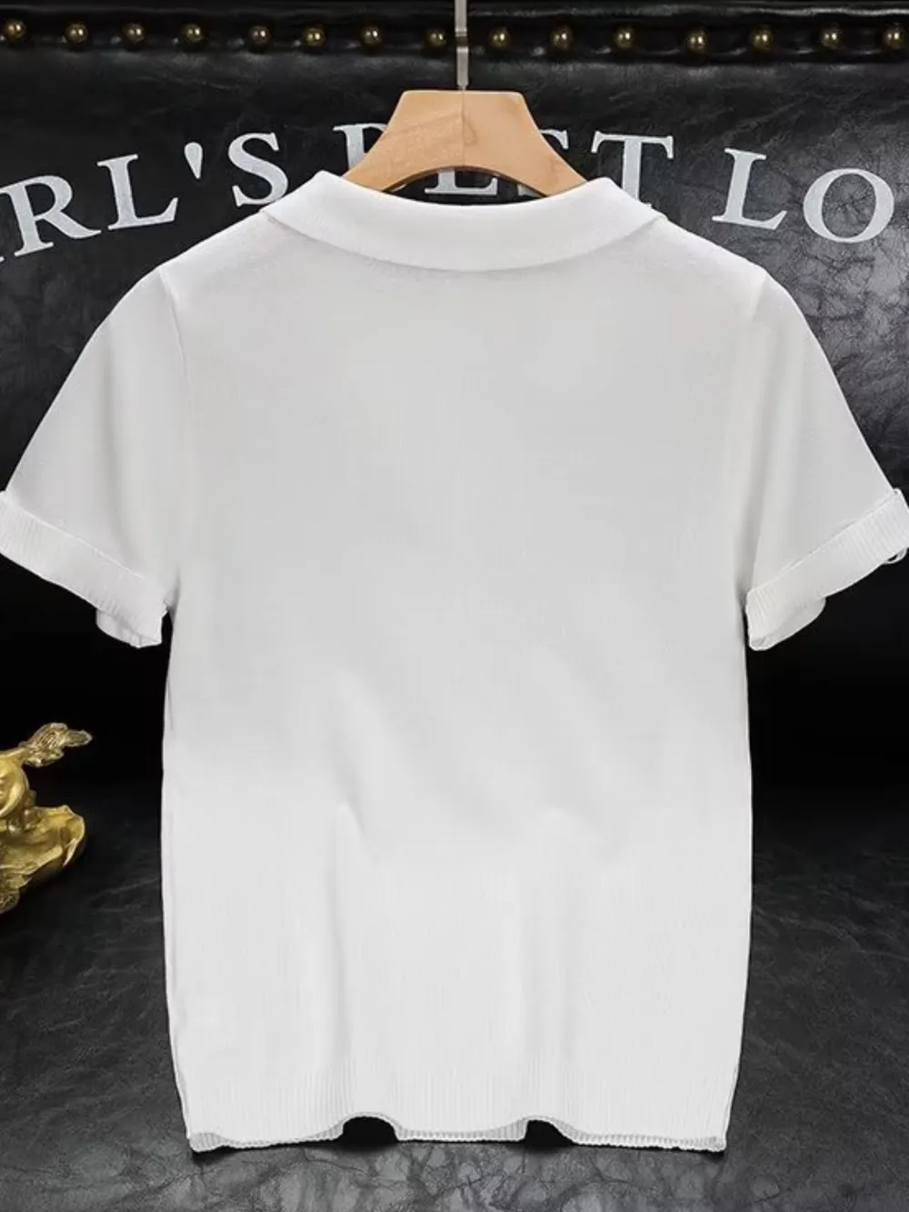 Men's Plus Size Short Sleeve Ribbed Polo, image 2