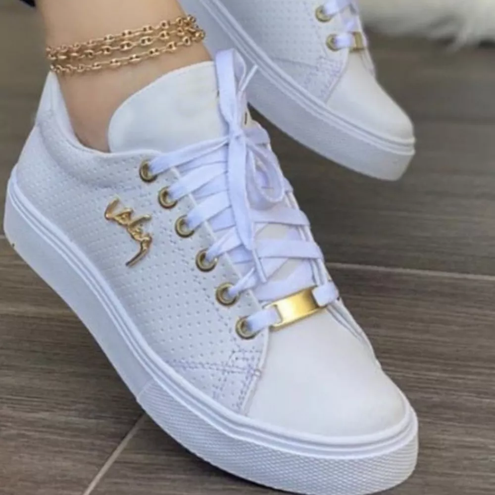 Lace Up Round Toe Sneakers, image 6