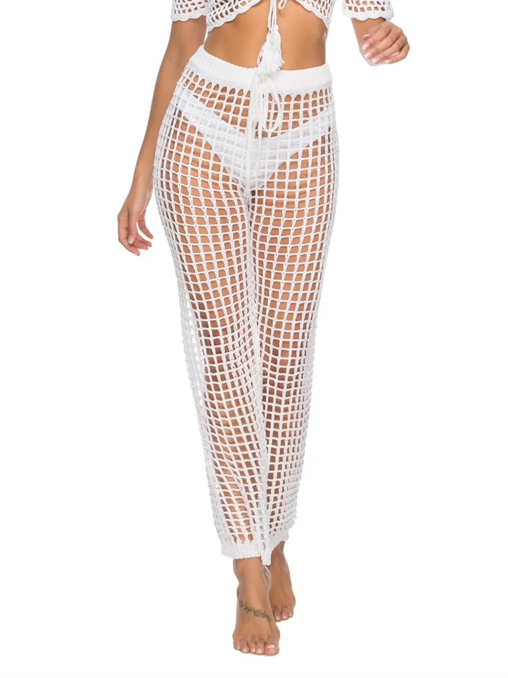 Cutout High Waist Swim Pants, image 8
