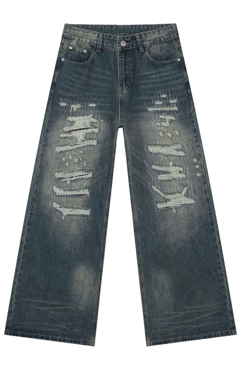 Distressed Wide Leg Jeans, image 8