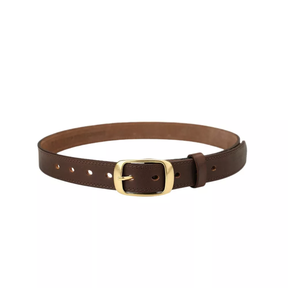Leather Belt with Golden Buckle, image 2