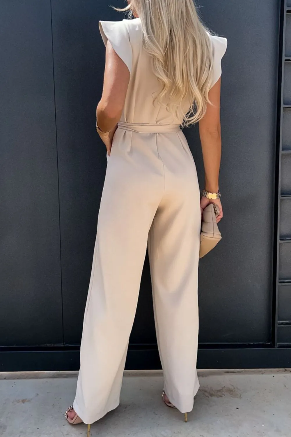 Round Neck Cap Sleeve Jumpsuit, image 8