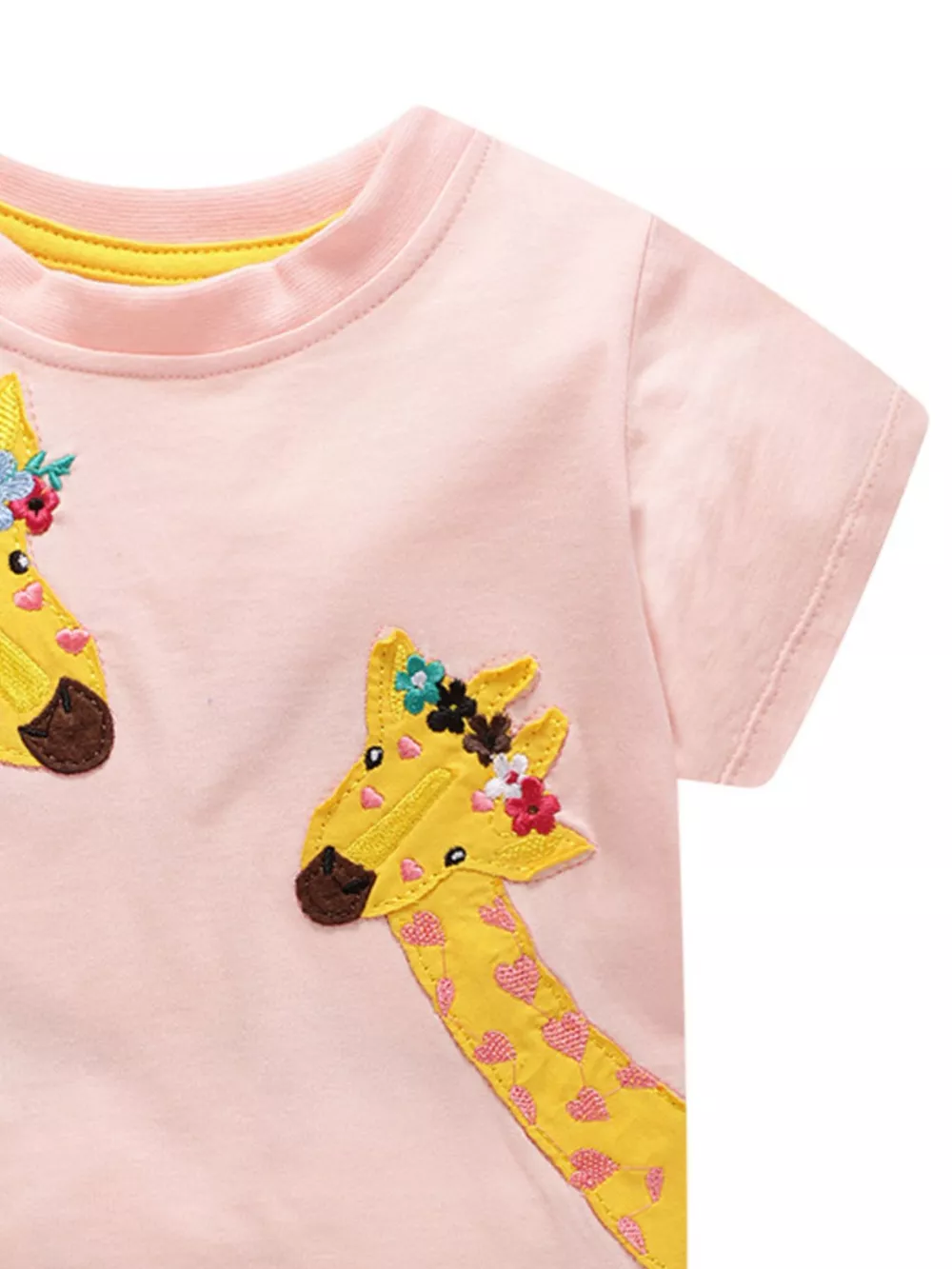 Children's Giraffe Applique Short Sleeve T-Shirt, image 2