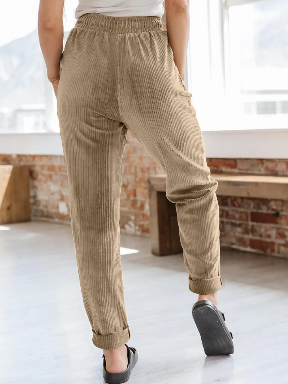 Drawstring Pants with Pockets, image 3