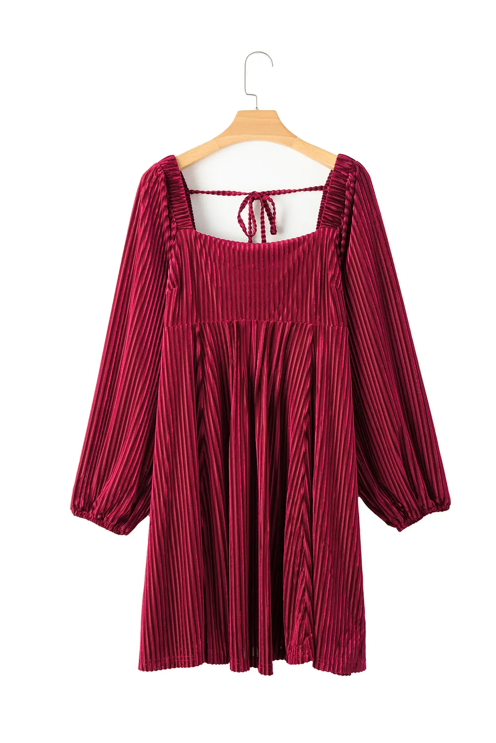 Square Neck Long Sleeve Mini Dress, image 5