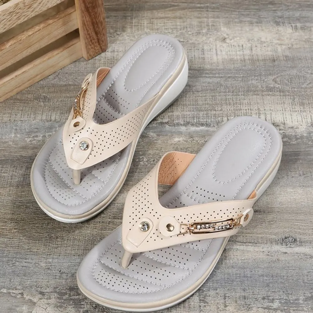 Toe Post Wedge Sandals, image 2