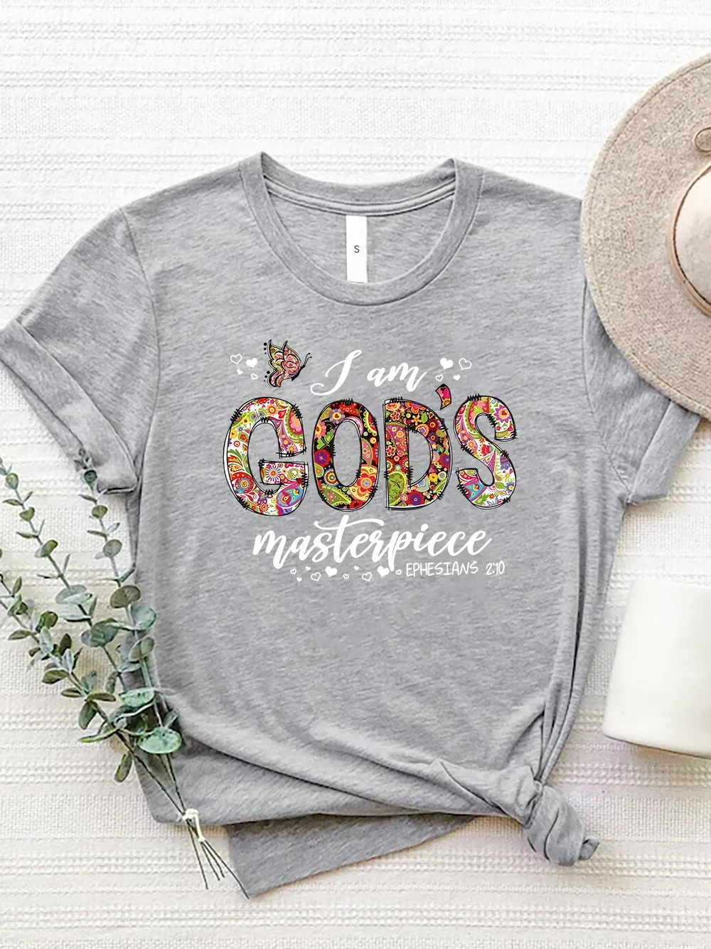 Letter Graphic Round Neck Short Sleeve T-Shirt, image 8