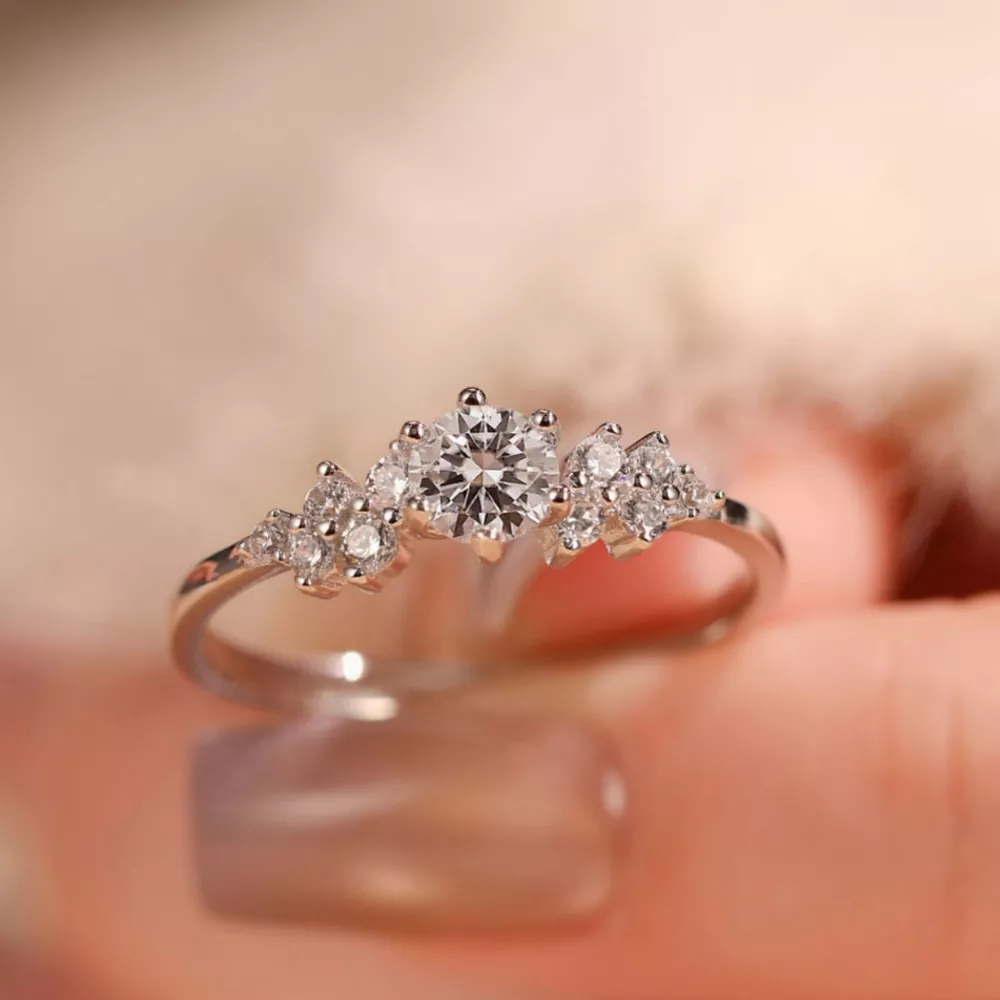 2 Carat Moissanite 925 Sterling Silver Ring, image 3