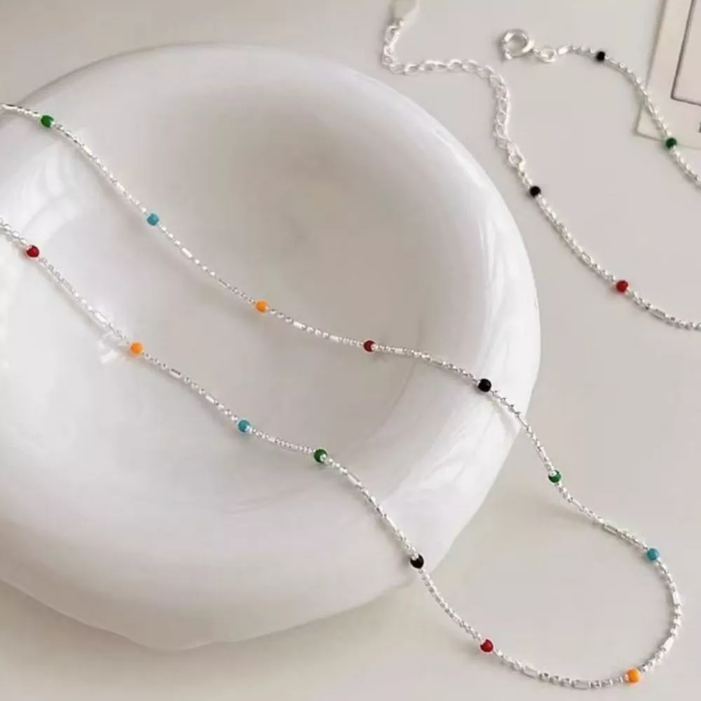 925 Sterling Silver Bead Necklace, image 7