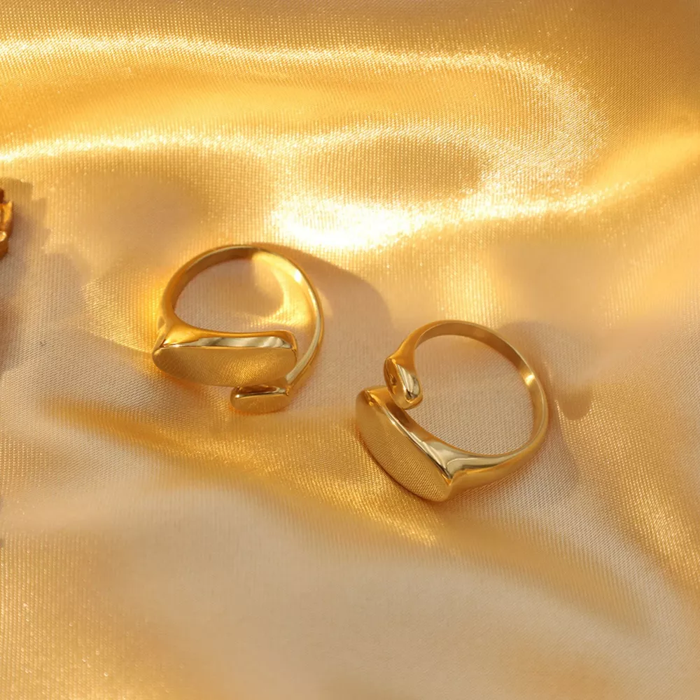 18K Gold-Plated Bypass Ring, image 3