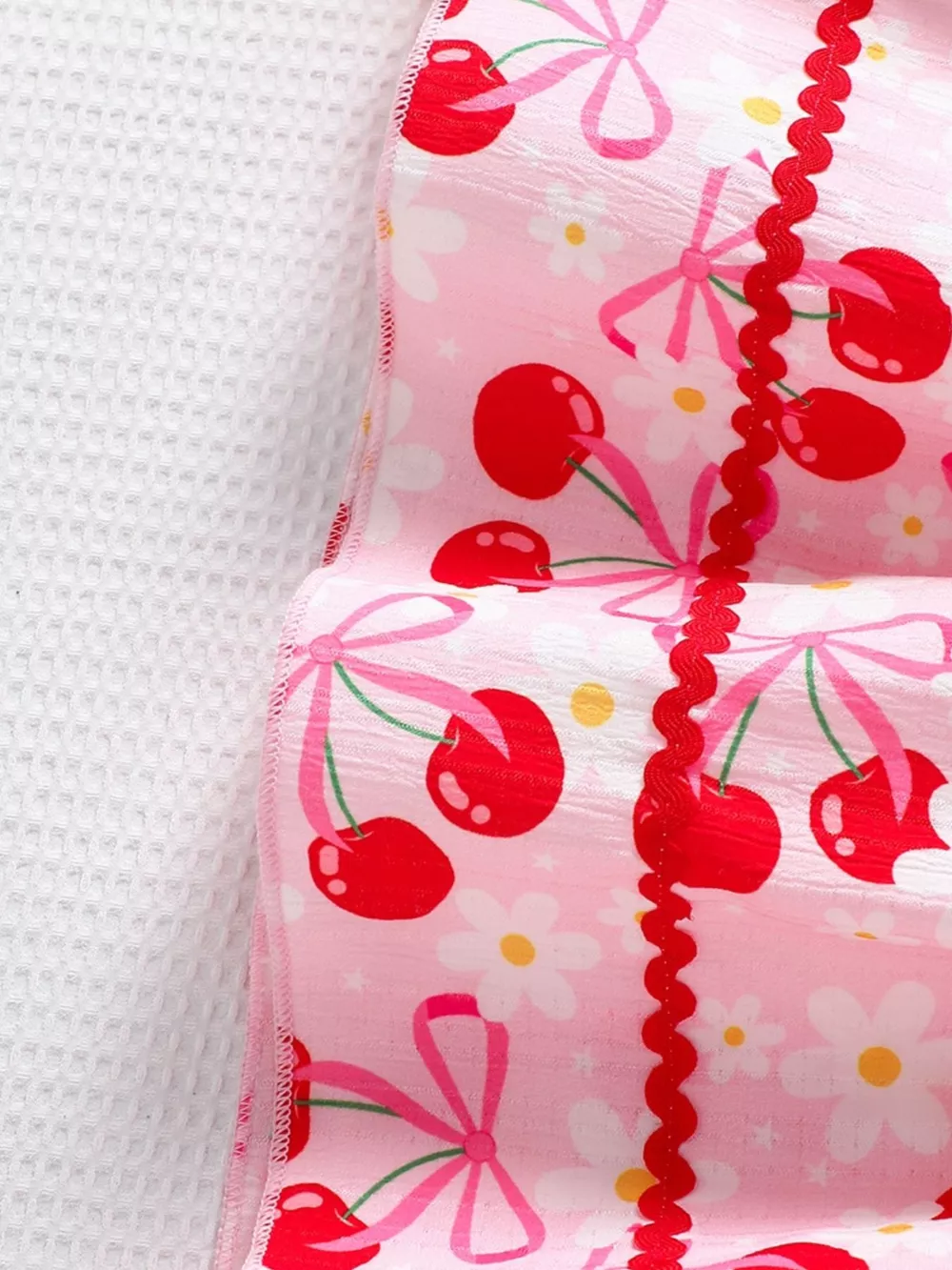 Children's Cherry Print Smocked Dress, image 5