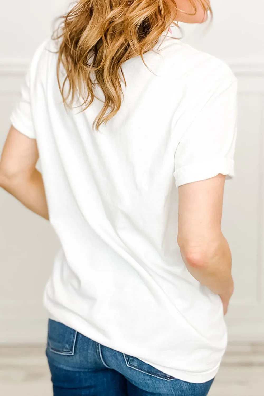 Bow Graphic Round Neck Short Sleeve T-Shirt, image 3