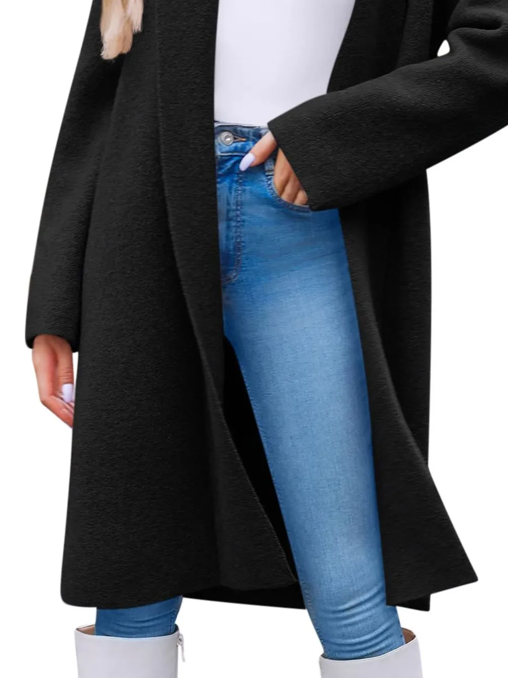 Open Front Longline Coat, image 3