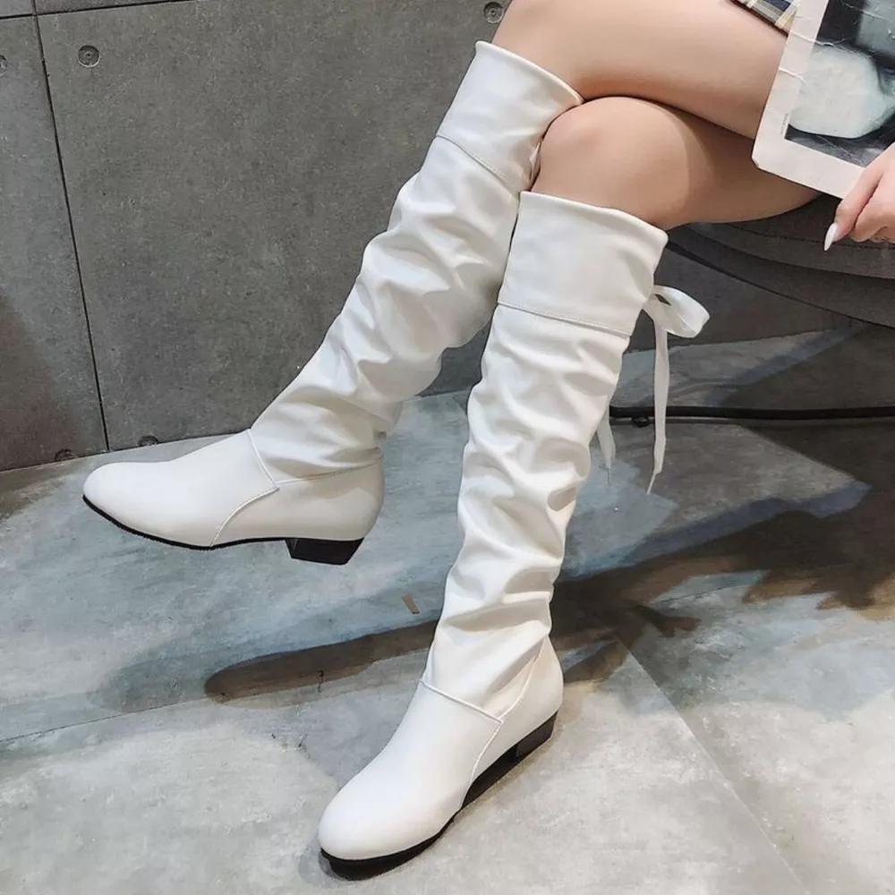 Round Toe Low Heel Boots, image 3