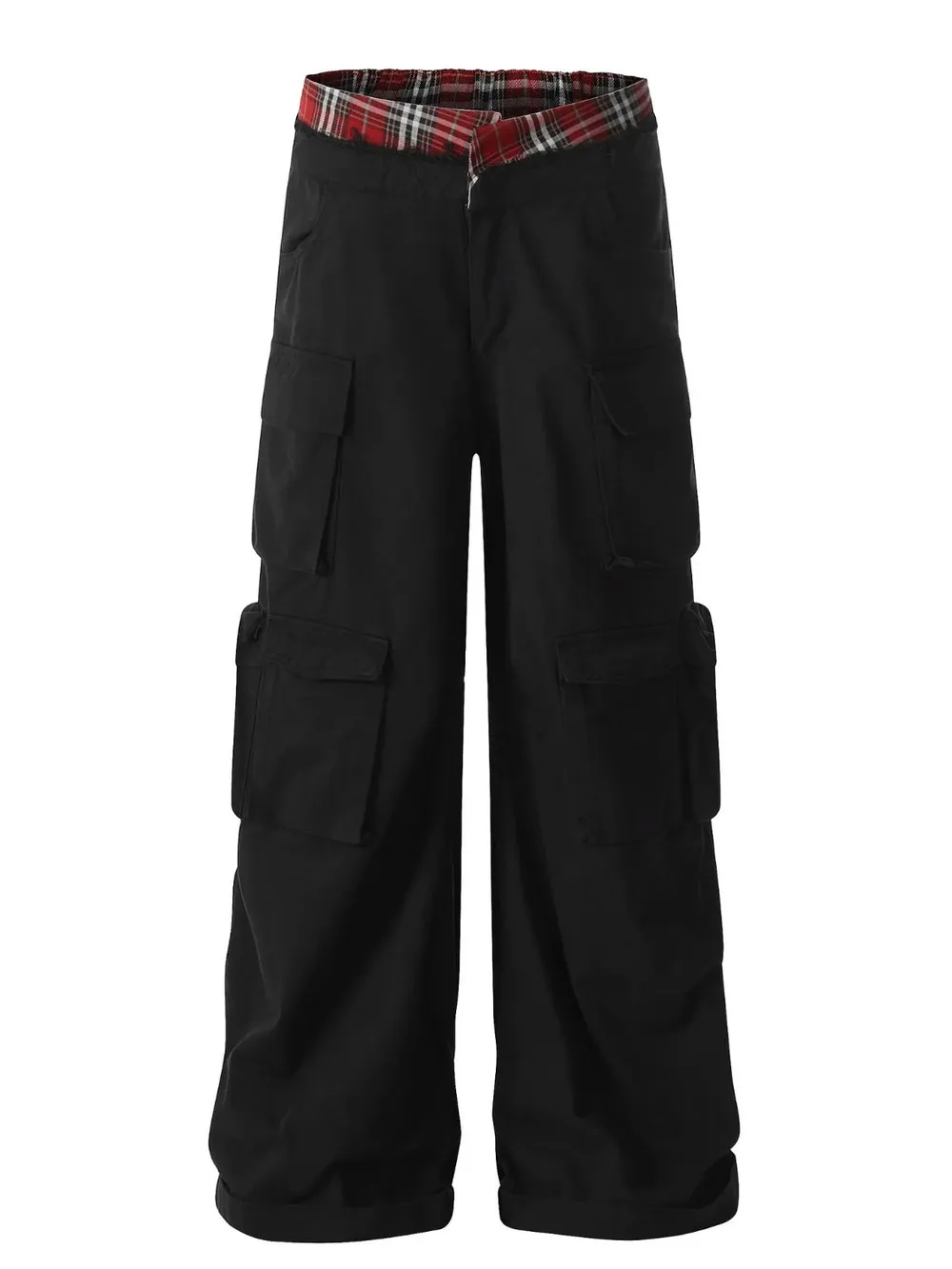 Men's Plaid Wide Leg Pants