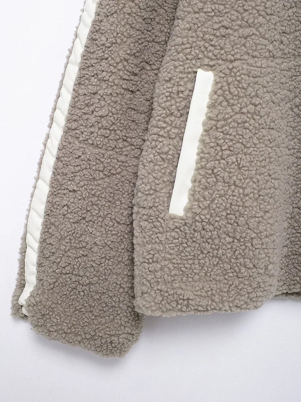 Zip Up Turtleneck Long Sleeve Plush Jacket, image 25