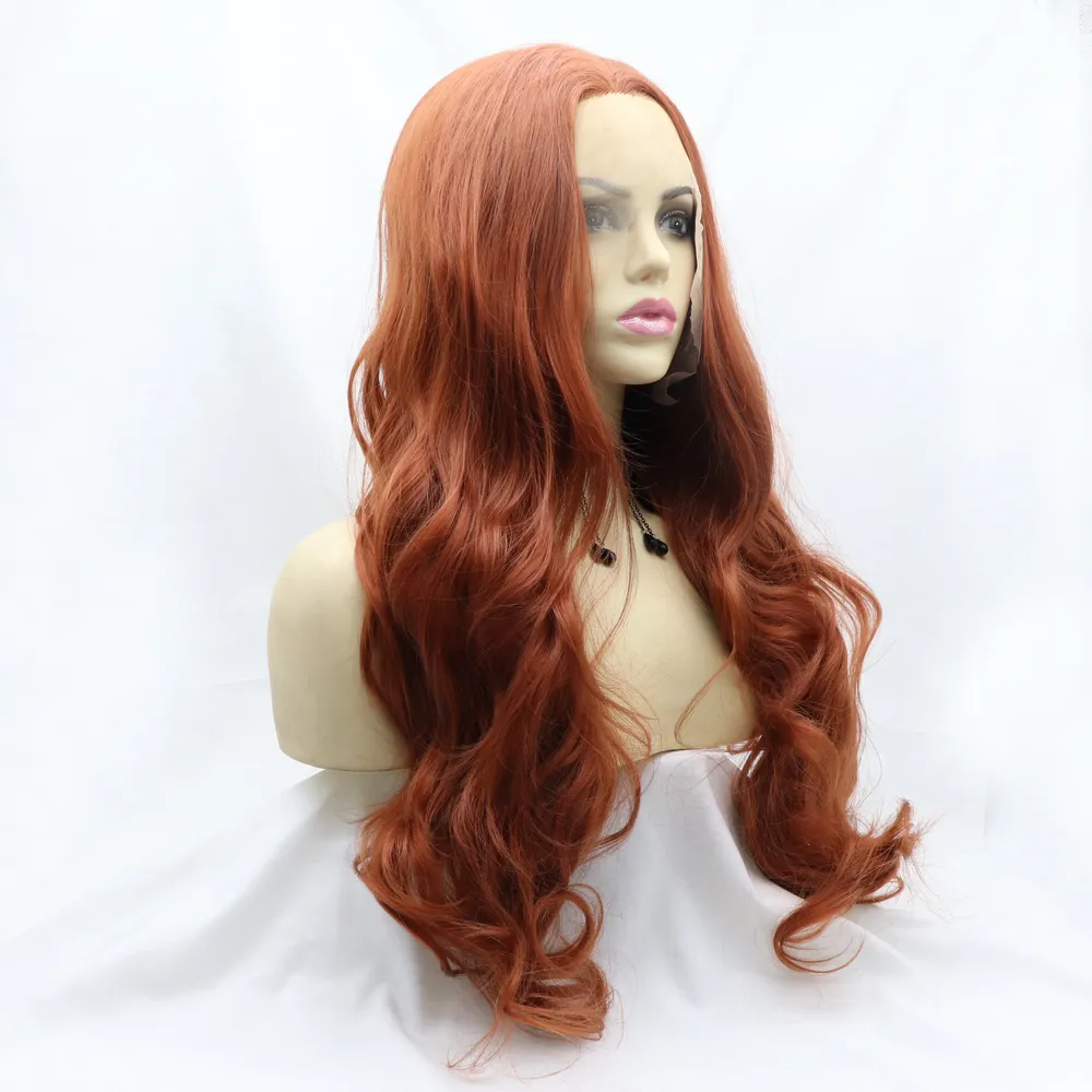 13*3" Lace Front Wigs Synthetic Long Wavy 24" 130% Density, image 4