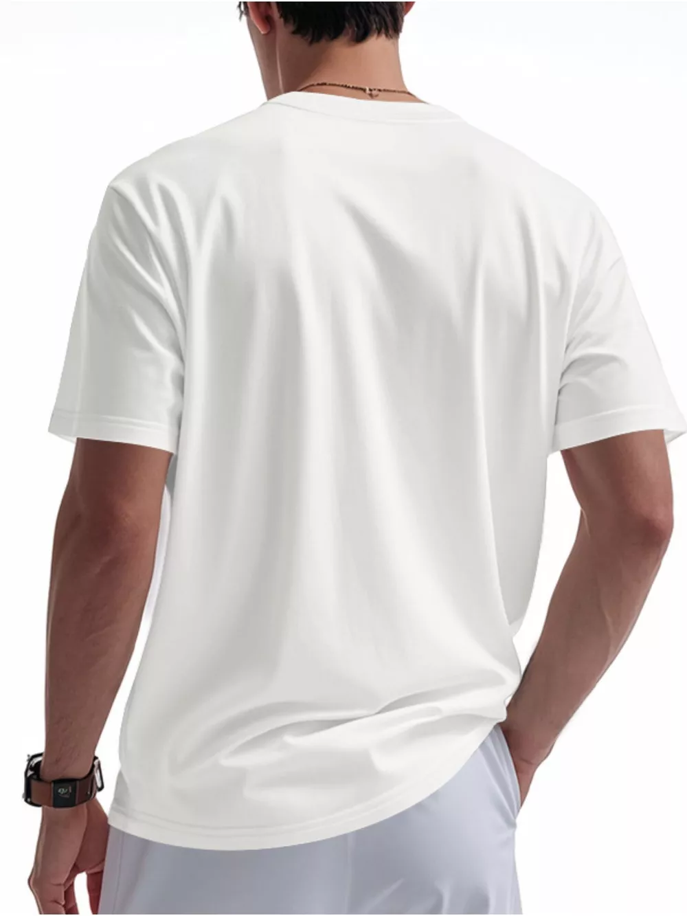 Men's Full Size Casual Button Detail Short Sleeve T-Shirt Plus Size, image 3