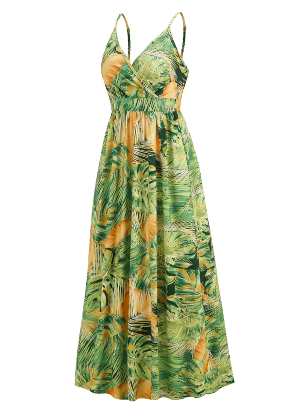 Printed Surplice Spaghetti Strap Dress, image 12