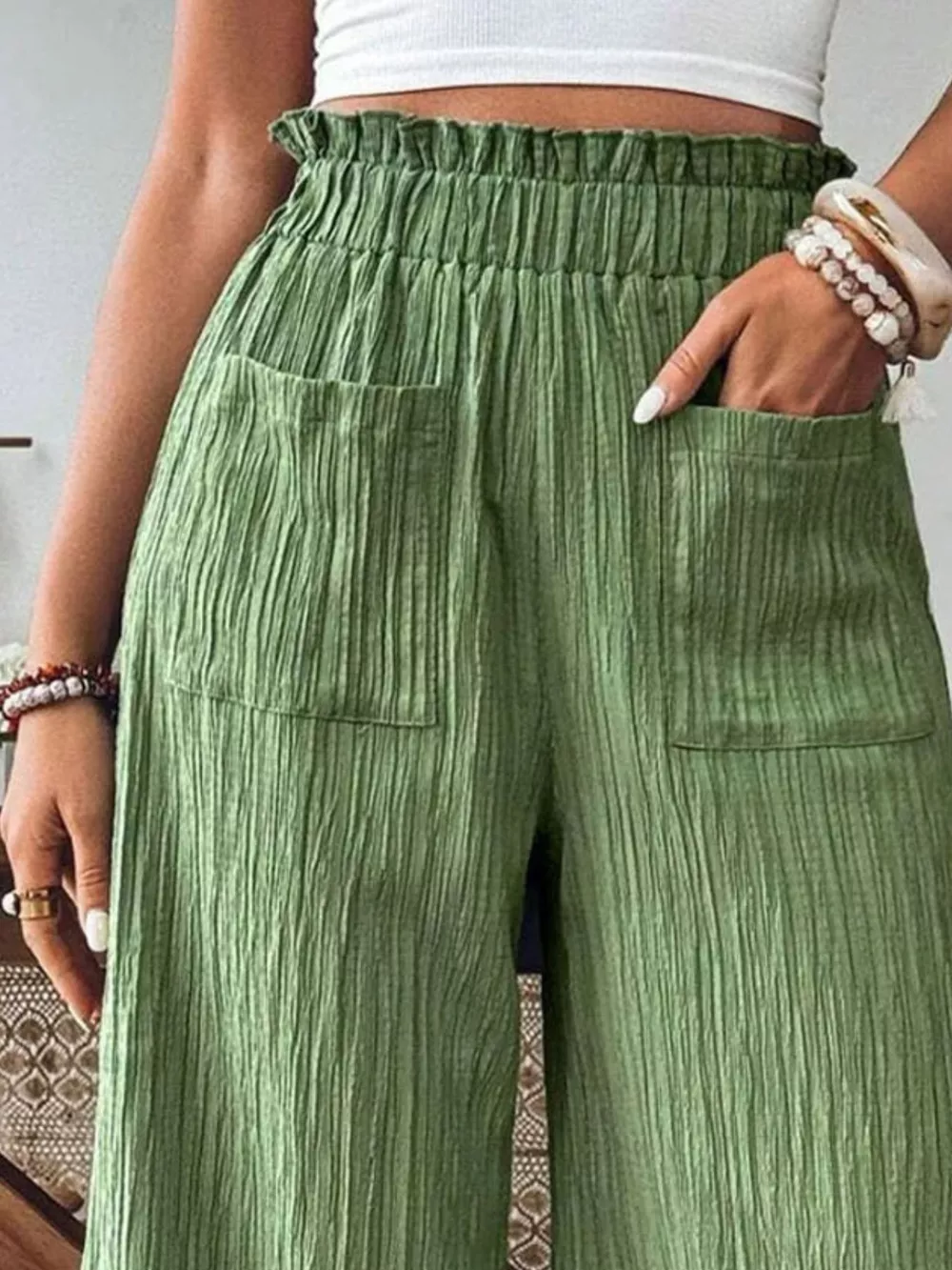 High-Waisted Wide Leg Pants, image 5