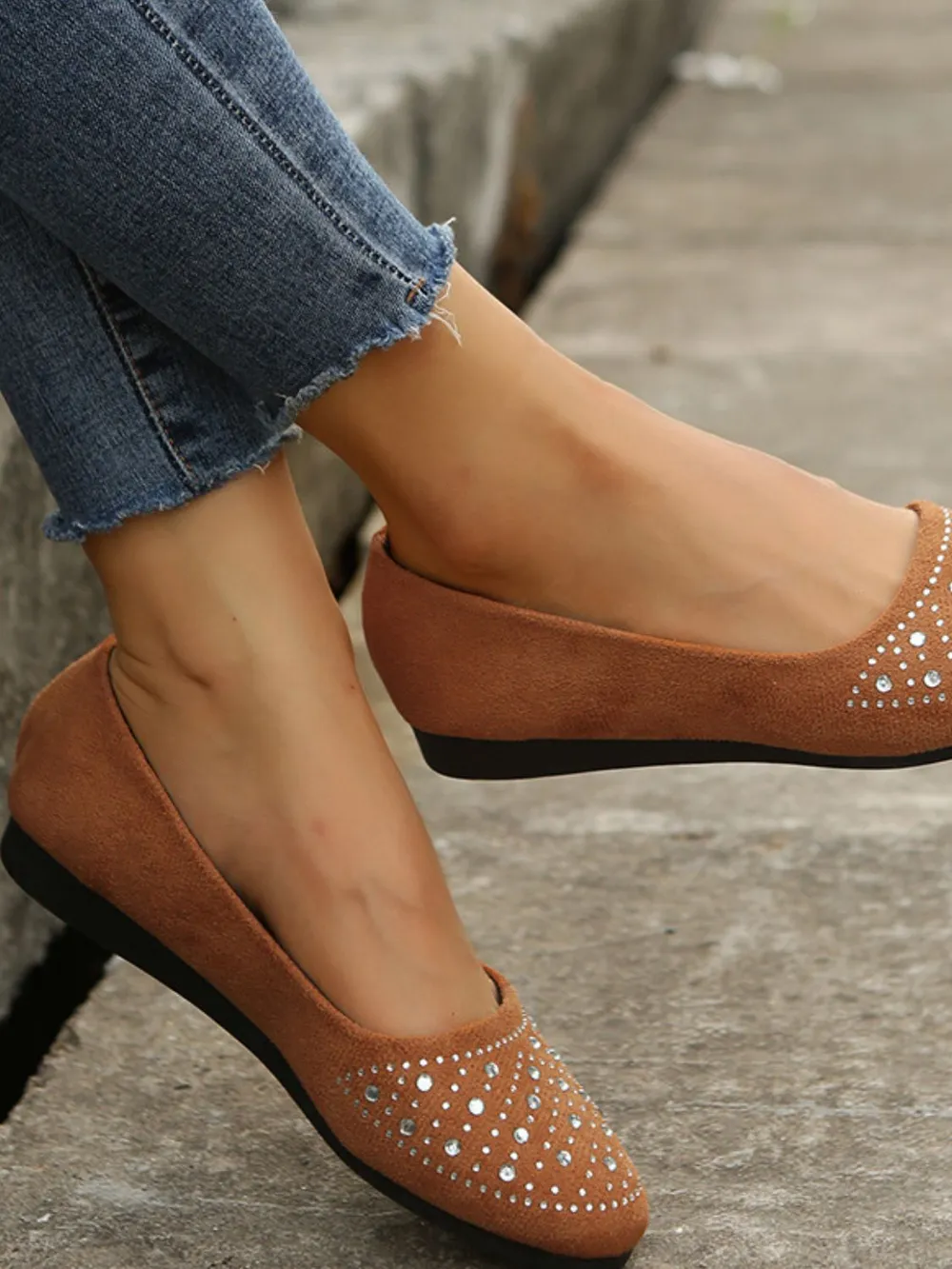Rhinestone Flat Slip-Ons, image 5