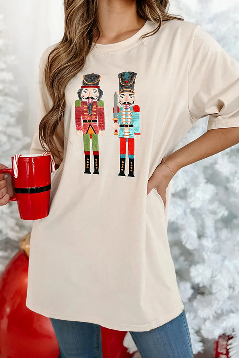 Nutcracker Round Neck Half Sleeve T-Shirt, image 4