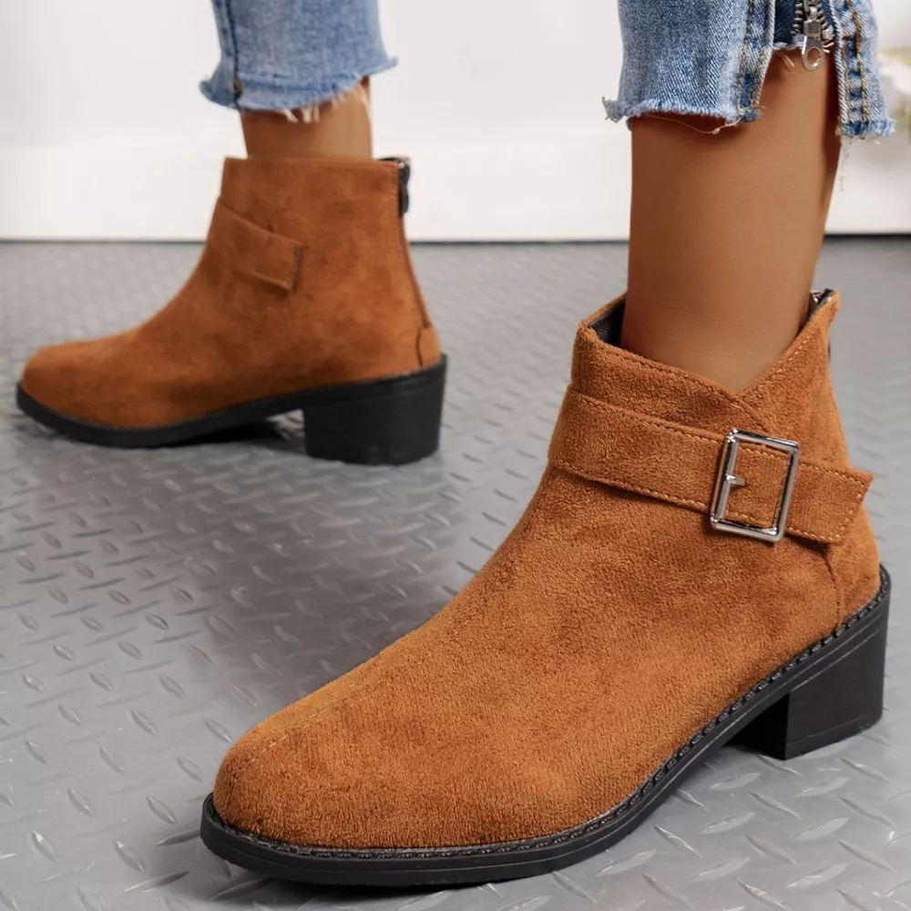 Point Toe Block Heels Boots, image 2