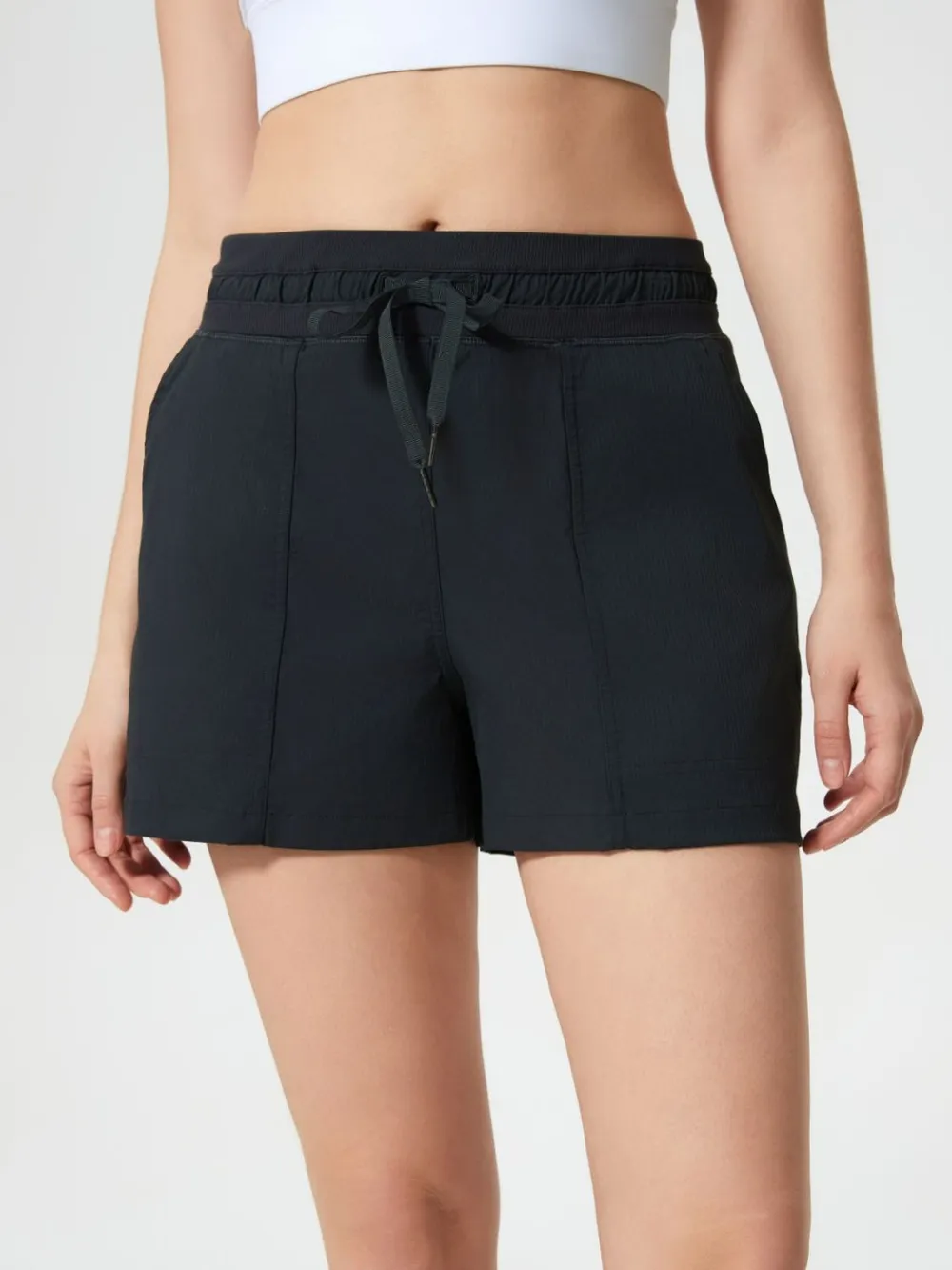 Drawstring Active Shorts with Pockets, image 7