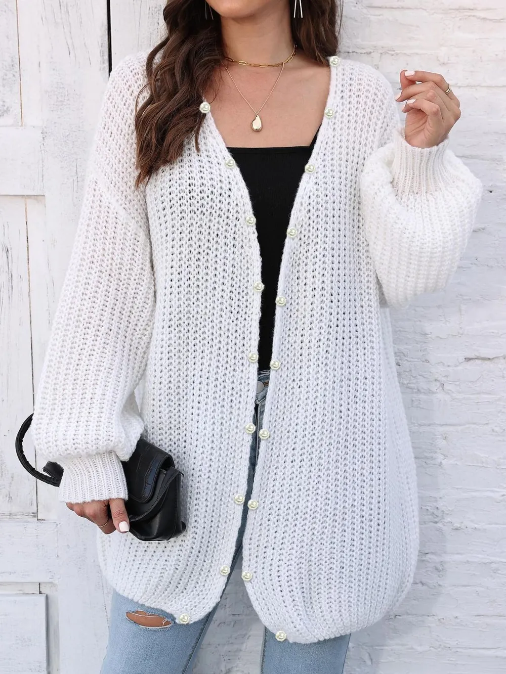 Open Front Long Sleeve Cardigan, image 5