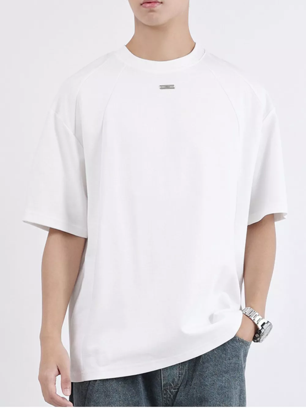 Men's Plus Size Round Neck Relaxed-Fit T-Shirt, image 5